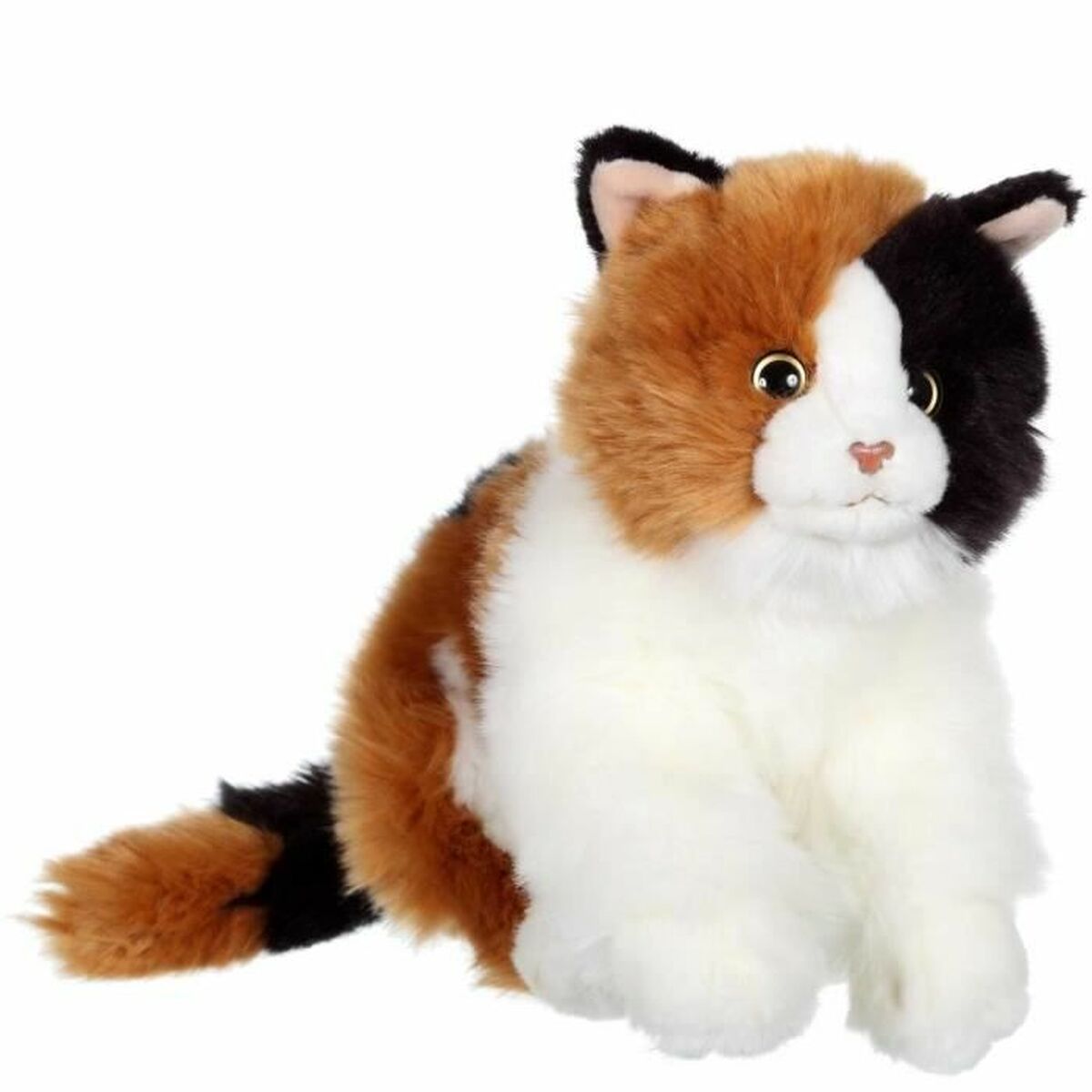 Chats peluche roux blanc noir