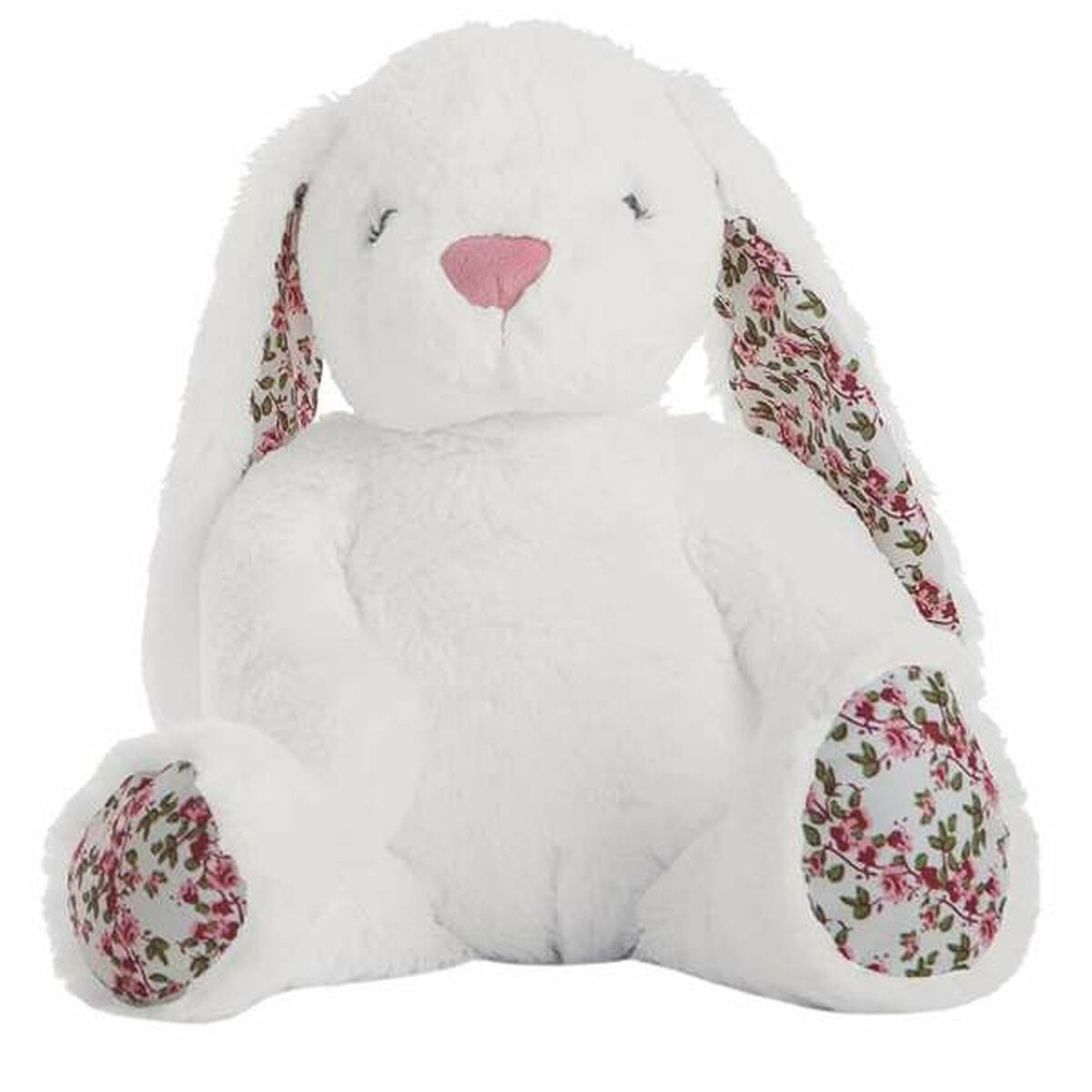 Lapin en peluche Flowers Blanc