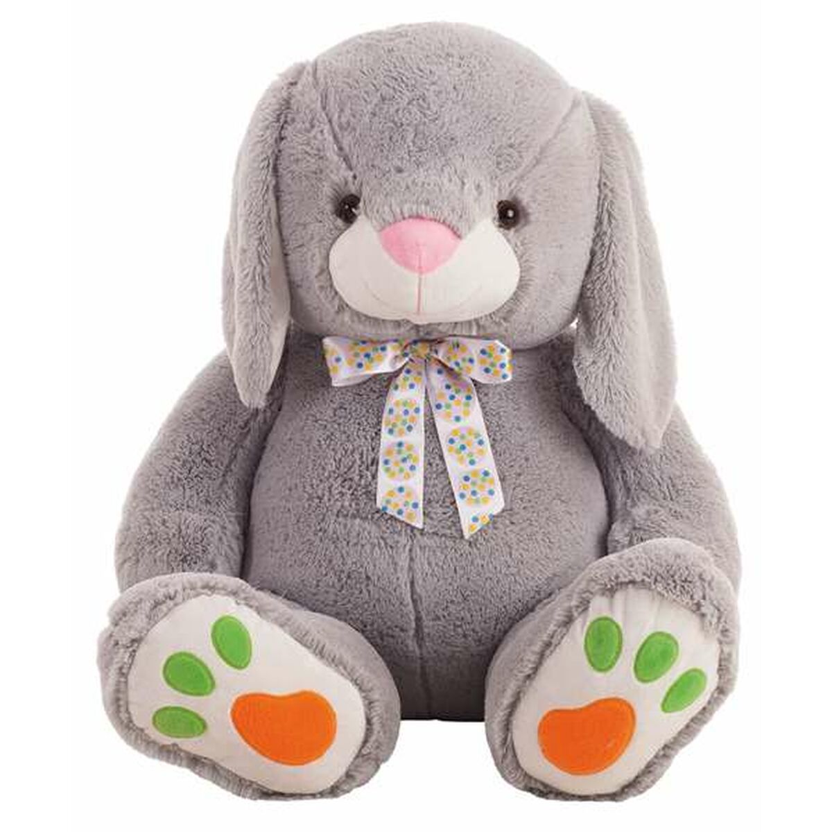 Lapin peluche geant Dido gris