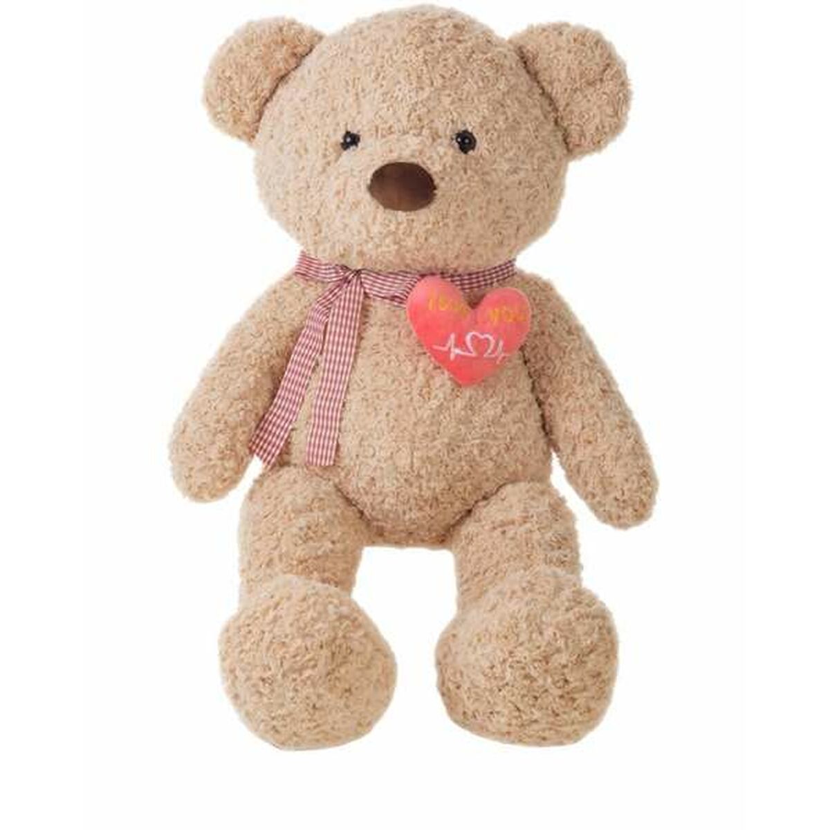 ours en peluche geant avec un coeur rouge