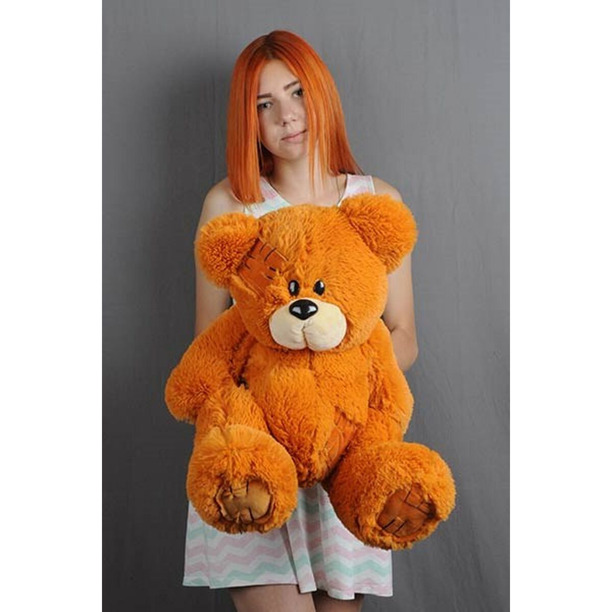 Ours en peluche gros Go Gift Teddy Rouge 60cm bras