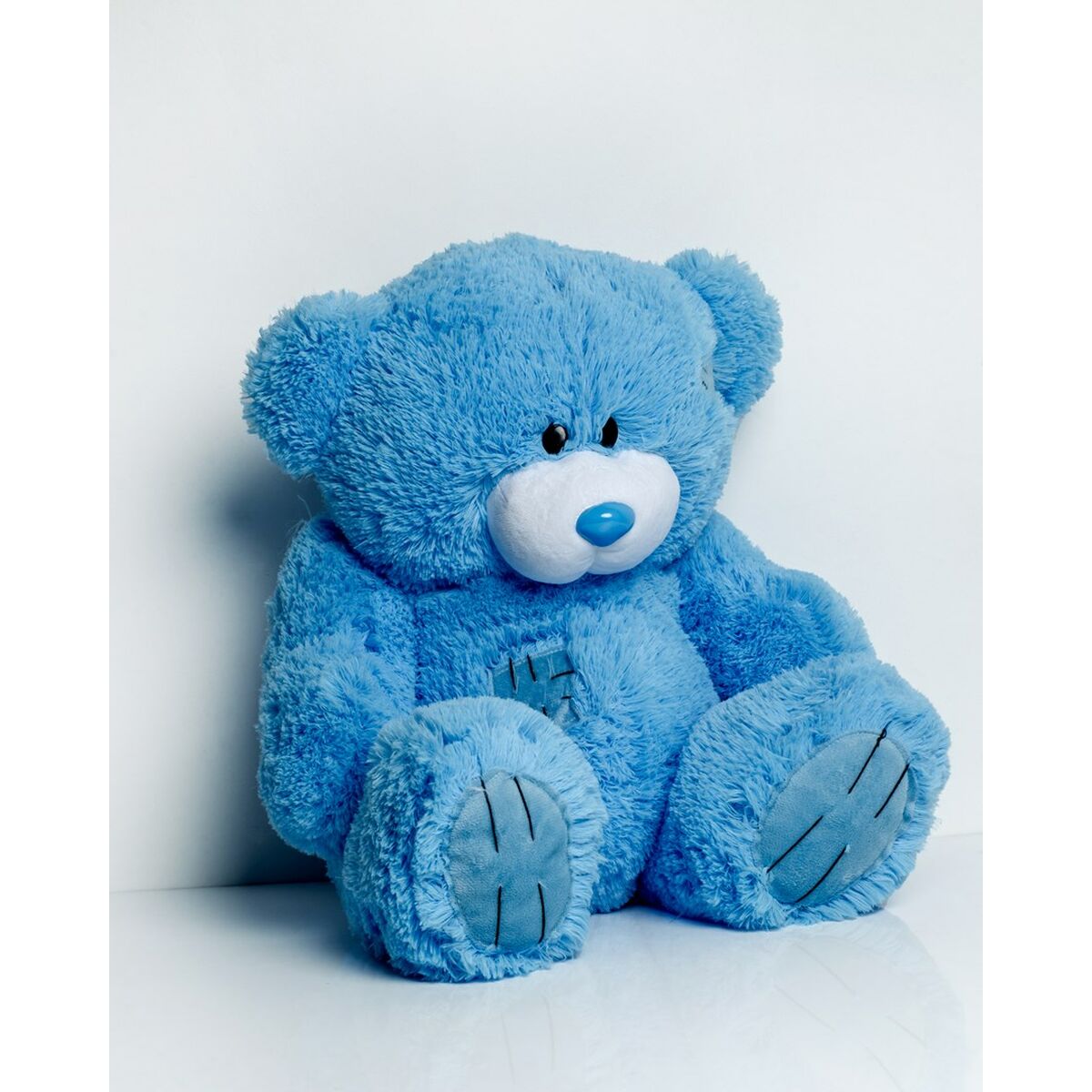 Peluche en ours Go Gift Teddy Bleu 60cm profil assis