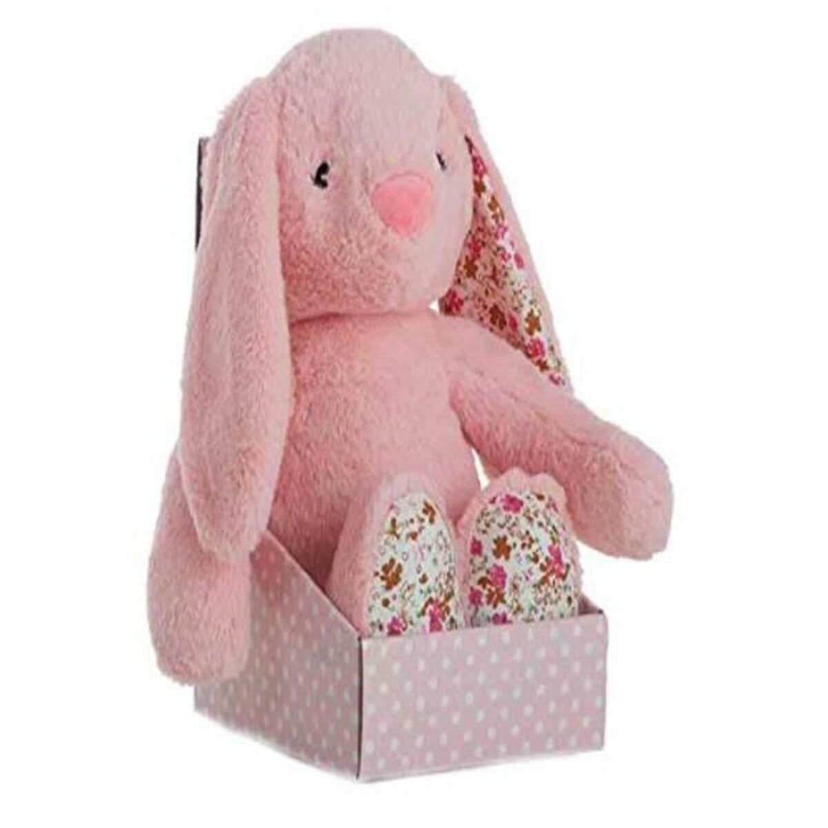 Peluche lapin rose Flowers rose
