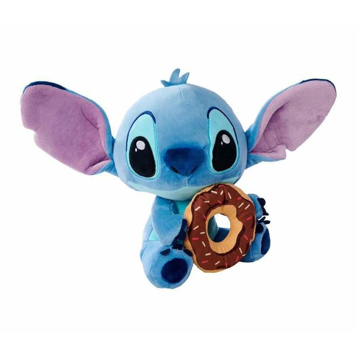 stitch peluche de 25cm qui tient un donuts