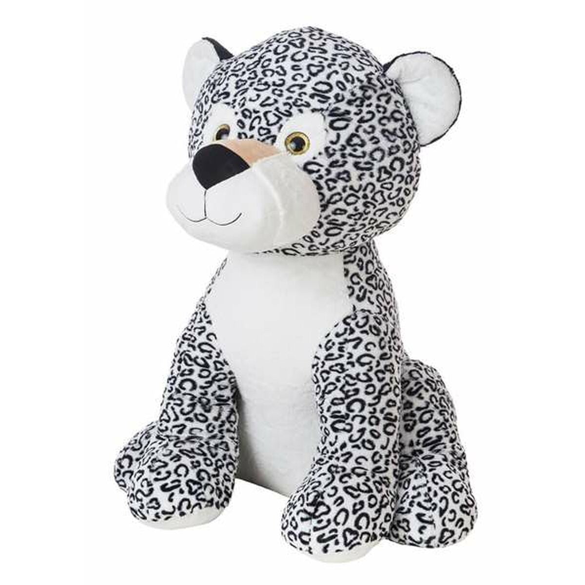 Léopard en peluche gris