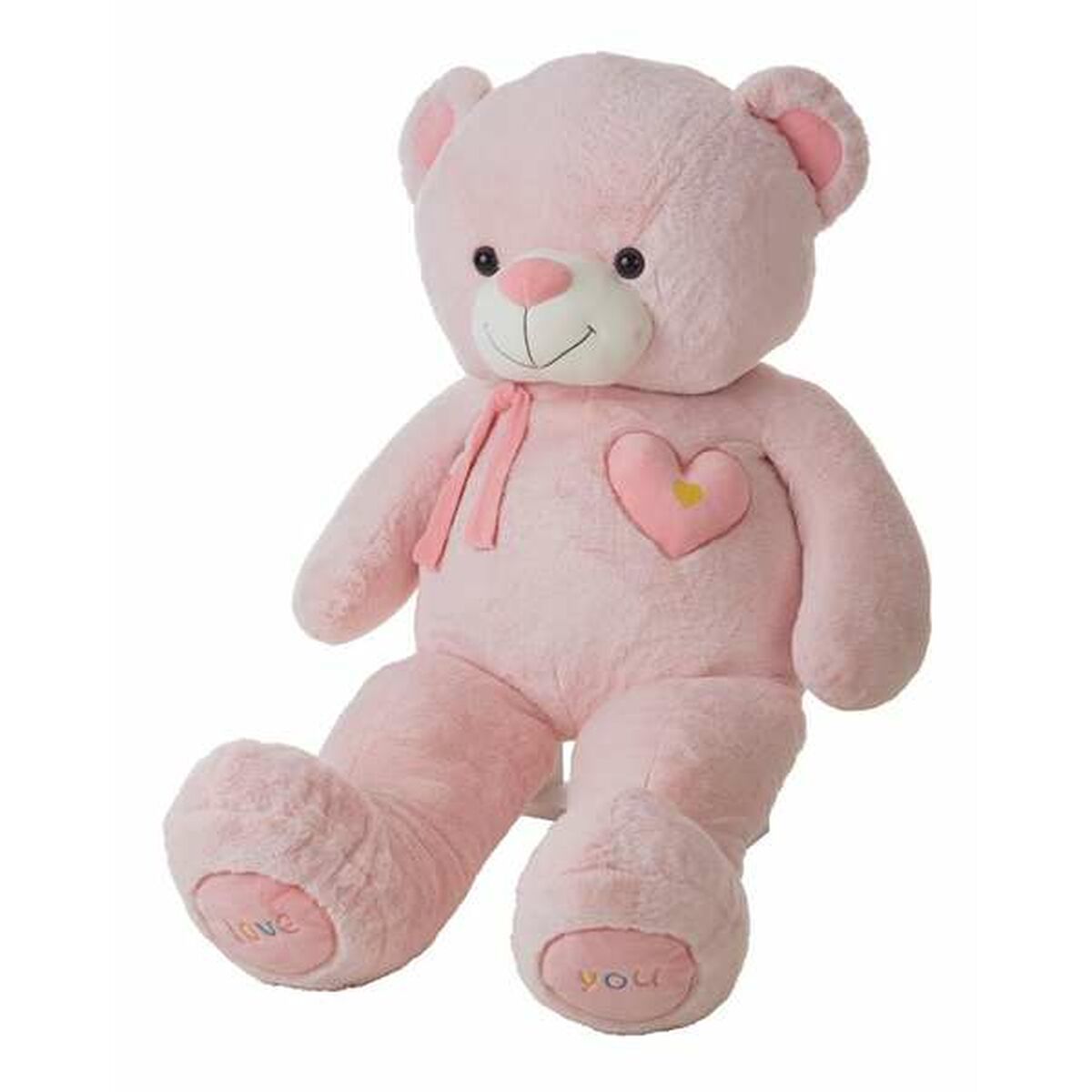 ours en peluche géant rose valentin de 100cm