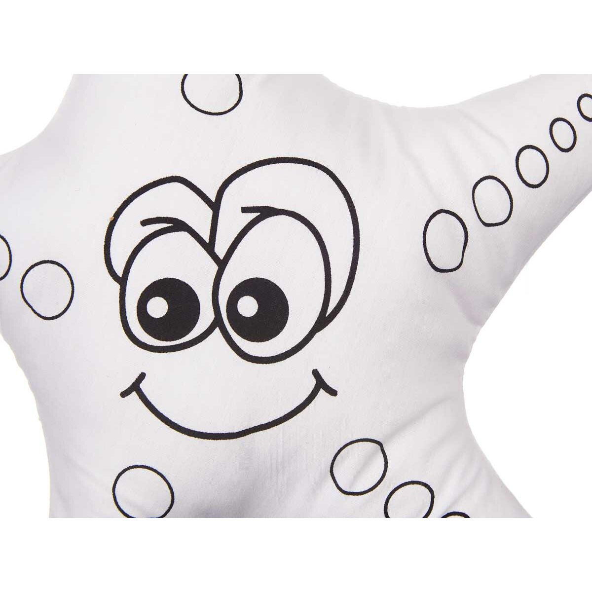 tête de la peluche à colorier en forme d'étoile de mer