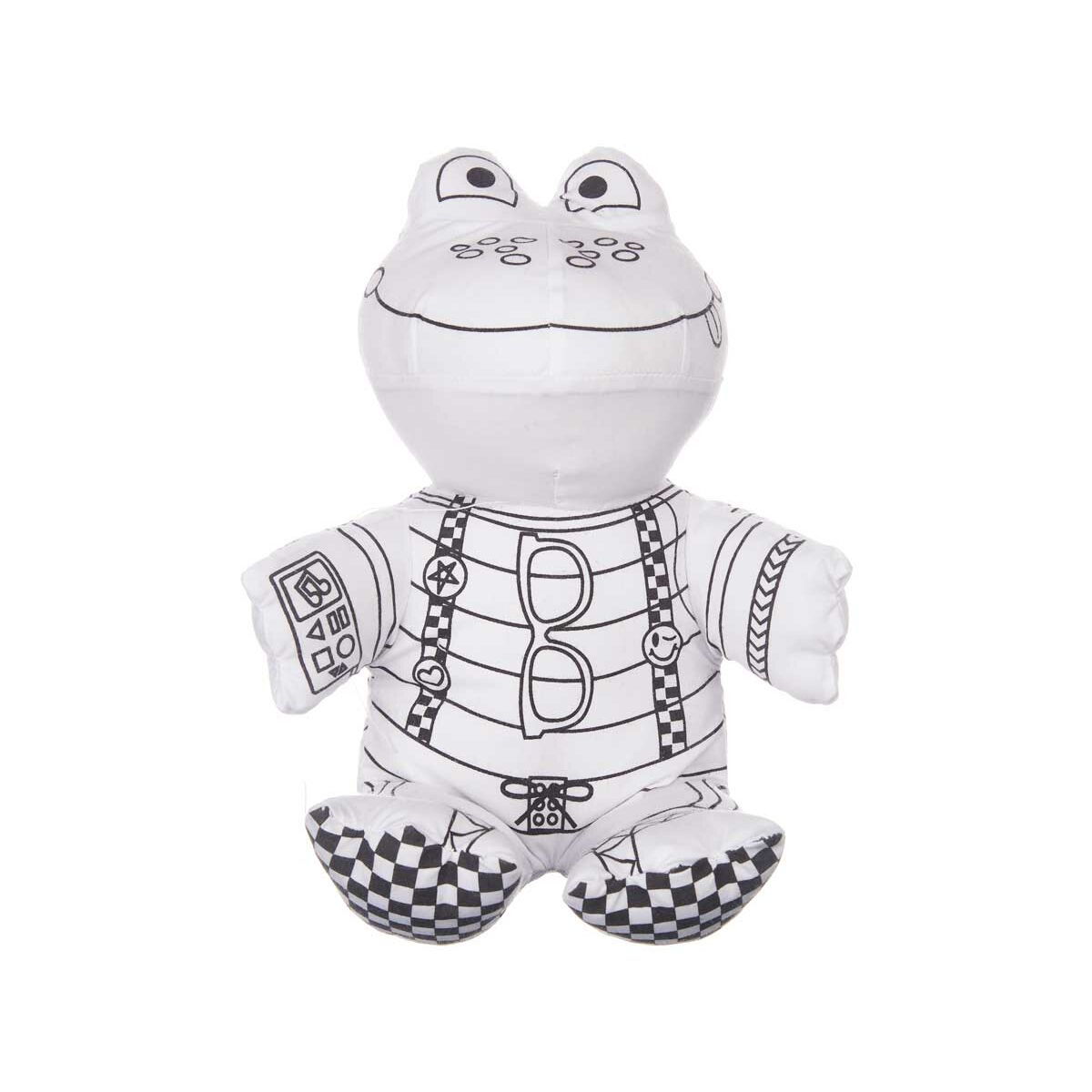peluche à colorier en forme de grenouille