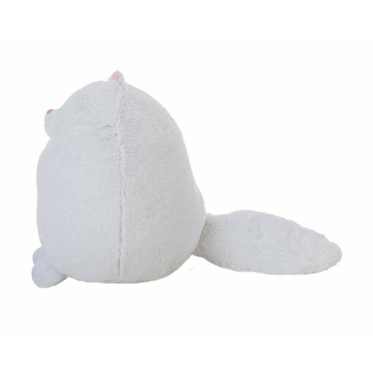 Peluche chat de profil blanc