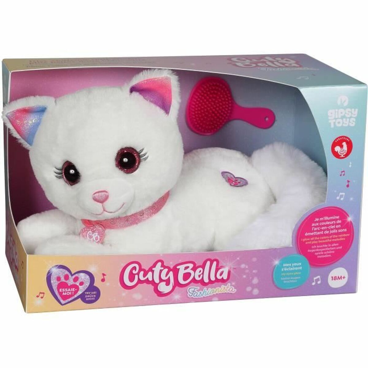 peluche chat dans son emballage