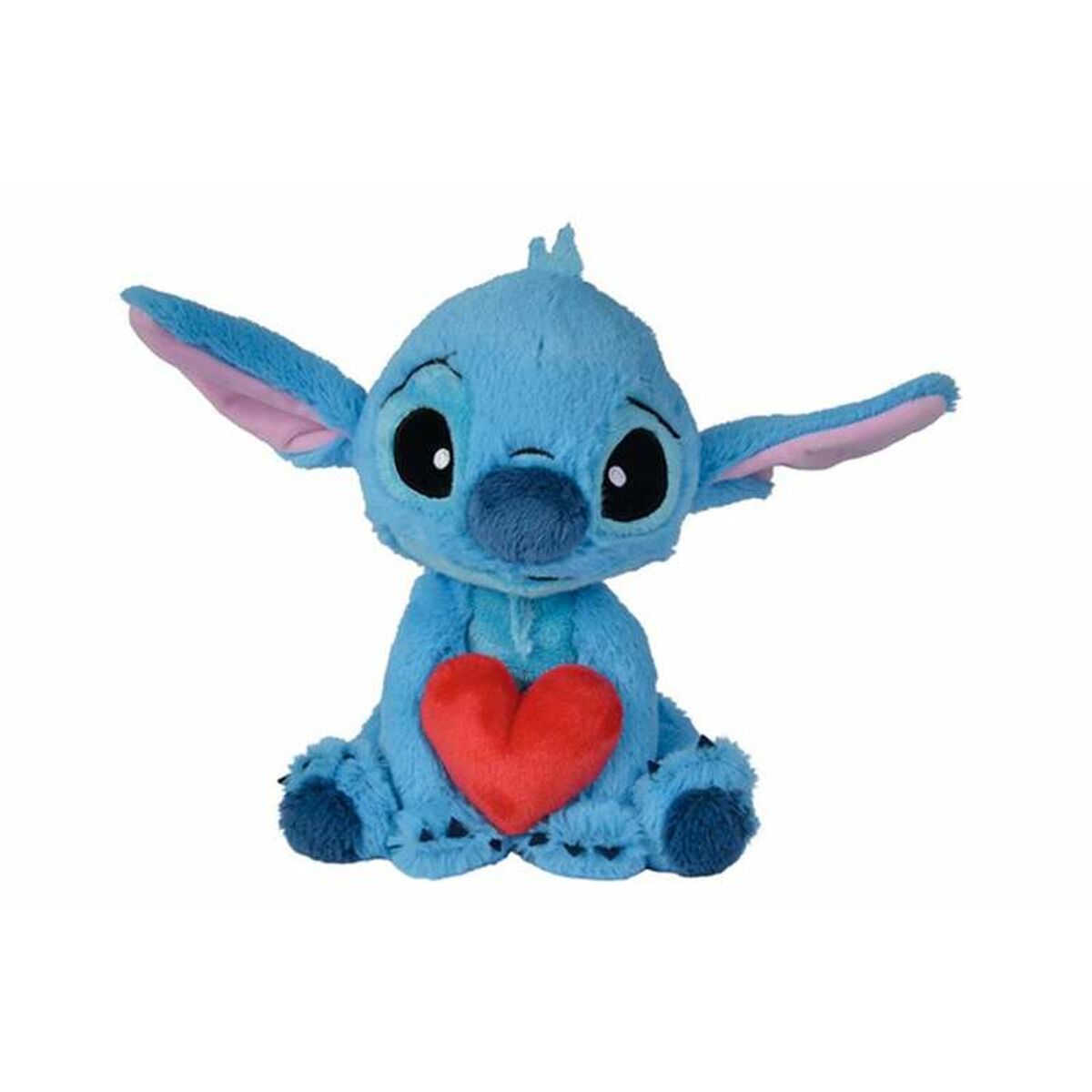 peluche stitch disney qui tient un coeur de 25cm