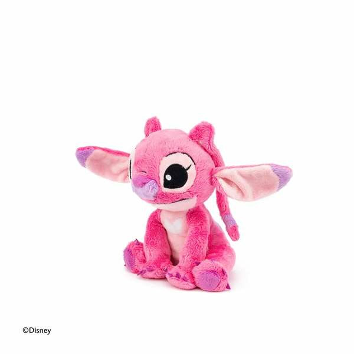 peluche stitch rose assise de côté