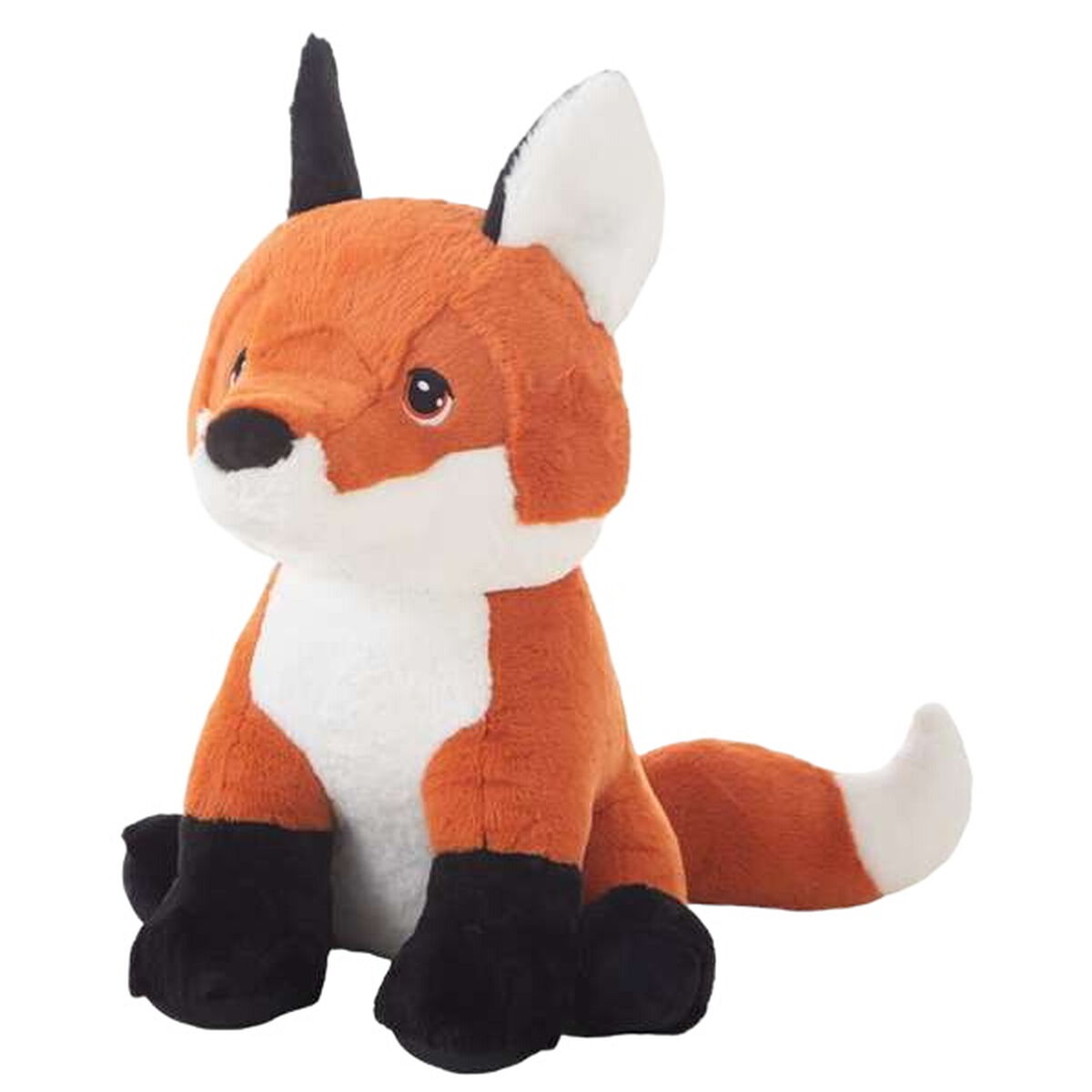 renard peluche roux de 60cm avec les pattes noires