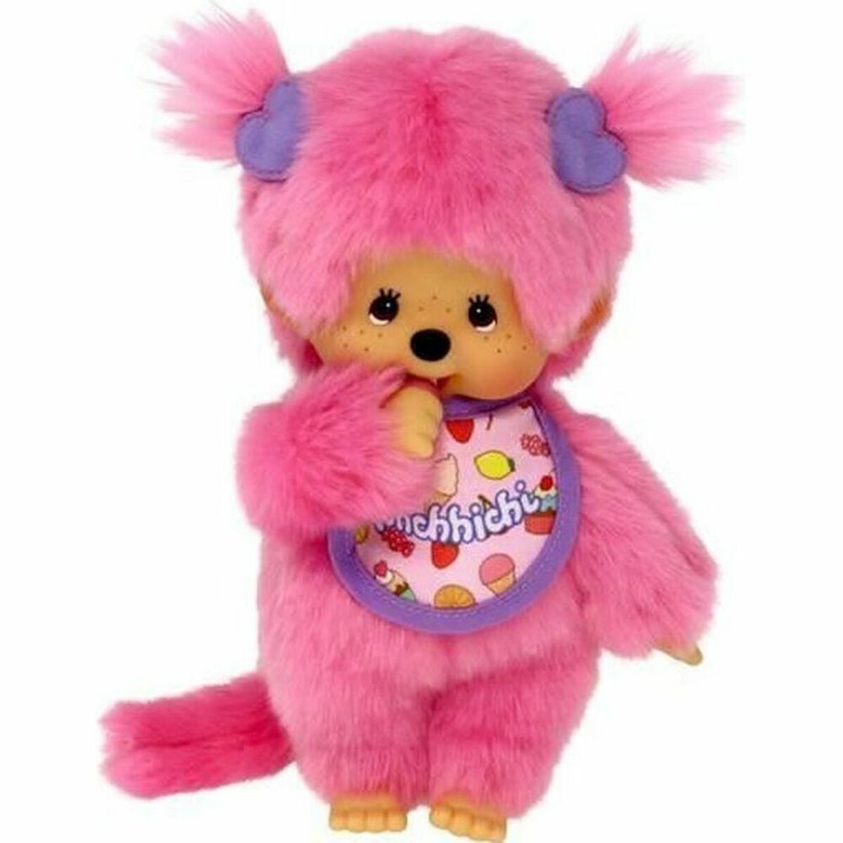 singe kiki peluche toute rose