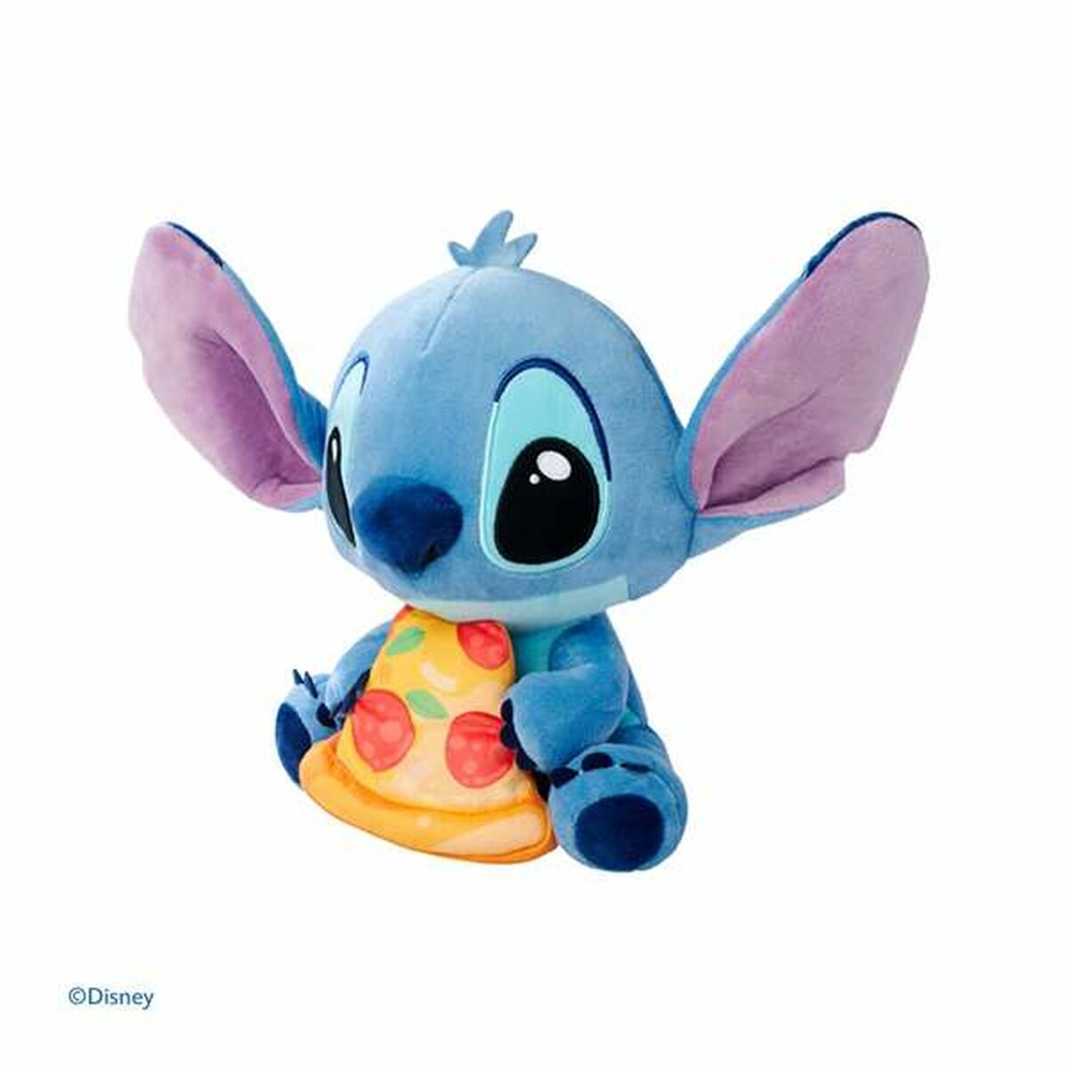 stitch peluche et sa pizza de côté