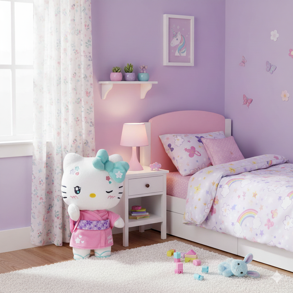 Magnifique peluche hello kitty en Kimono