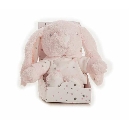 Lapin en peluche Star rose 30cm