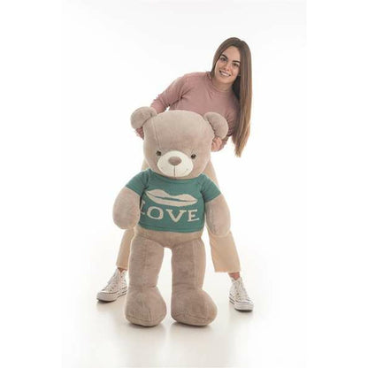 ours geant peluche de 115cm avec un t-shirt love