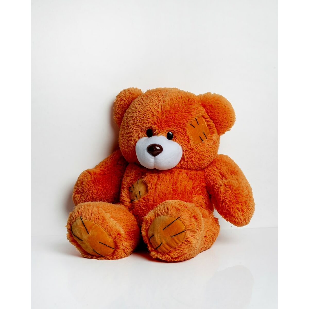 Ours en peluche gros Go Gift Teddy Rouge 60cm profil