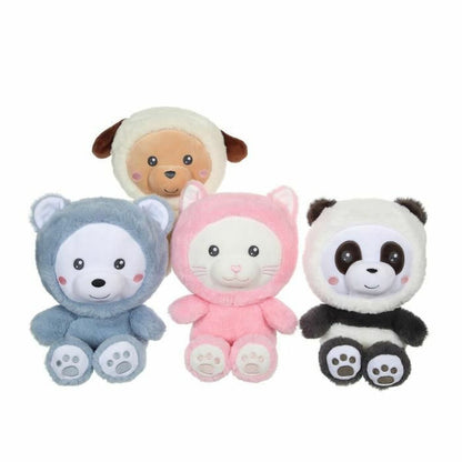 la peluche panda avec d'autres animaux