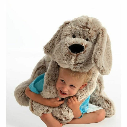 Peluche géante chien -XXL avec enfant