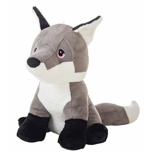 Renard peluche gris de 80cm