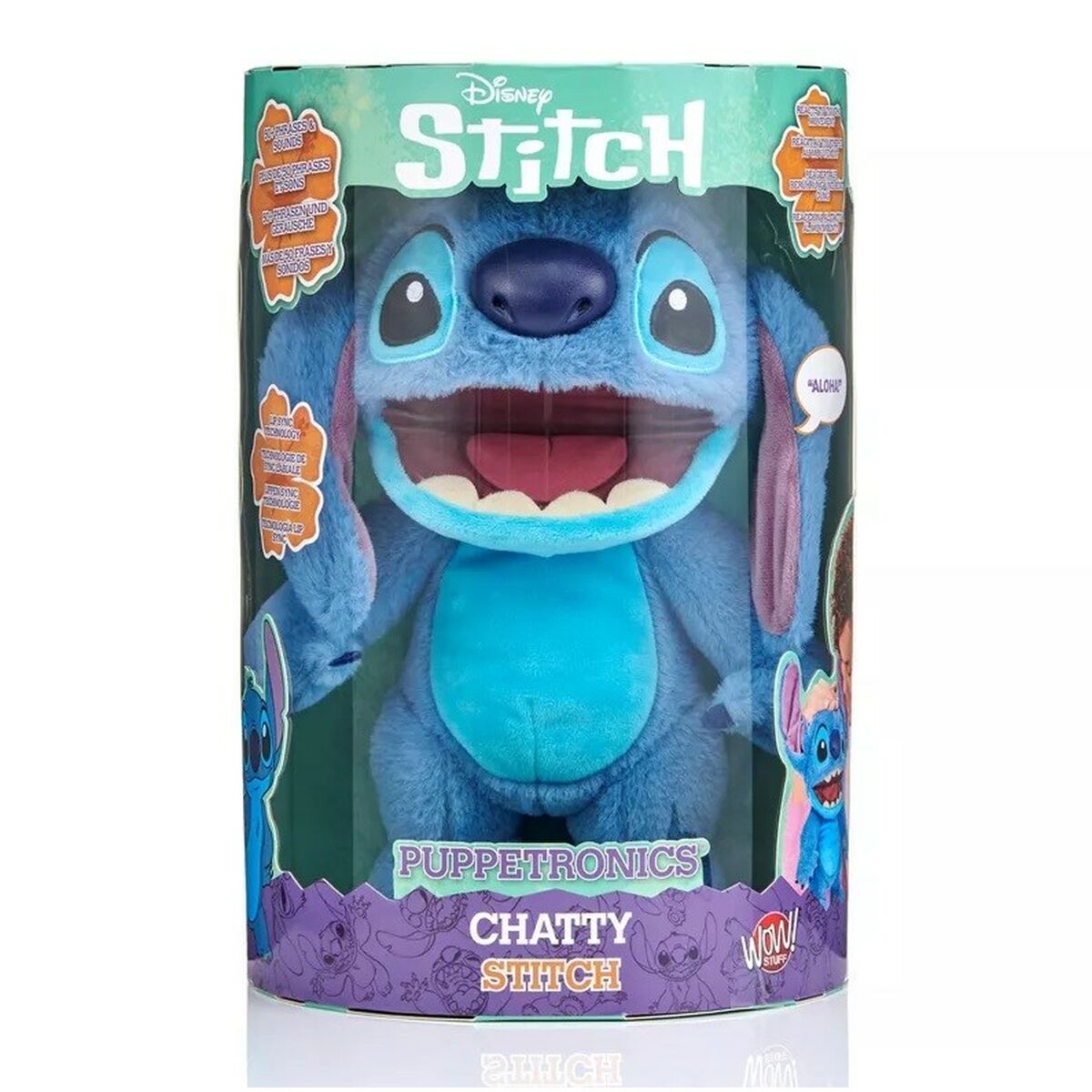 stitch peluche interactif dans son emballage