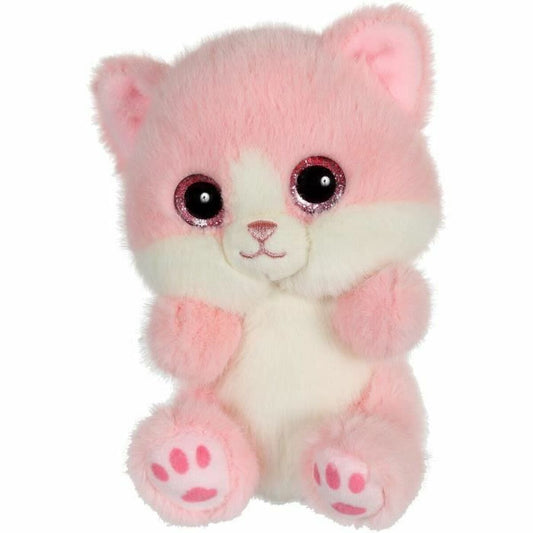 Chat peluche rose