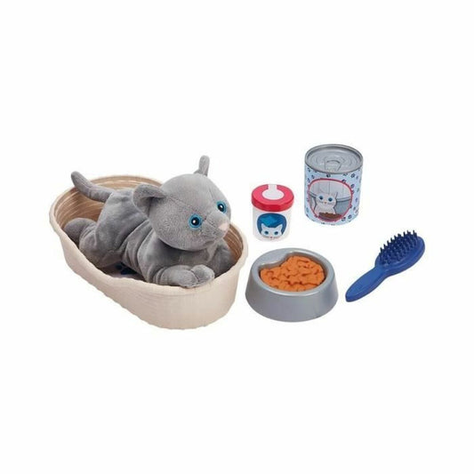 Chaton en peluche avec ses accessoires