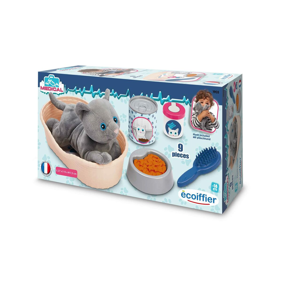 Chaton en peluche dans son emballage