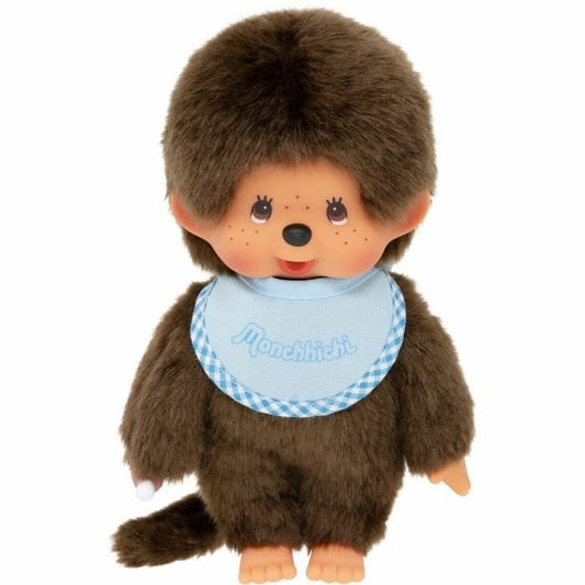 kiki le singe peluche avec son bavoir bleu