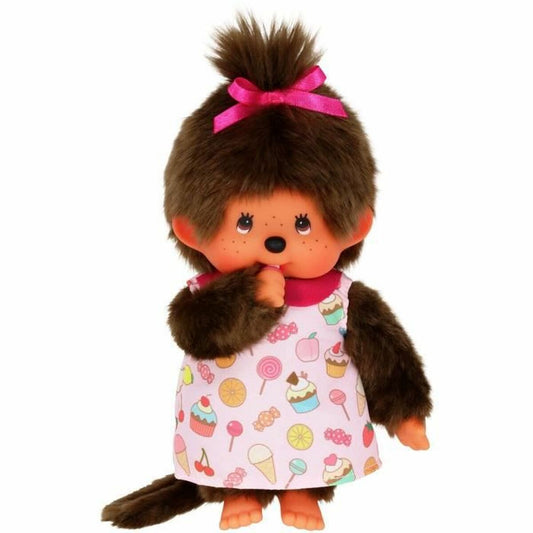 kiki singe peluche robe rose