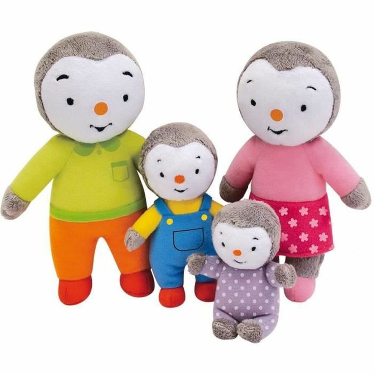 les 4 Peluche Tchoupi Family