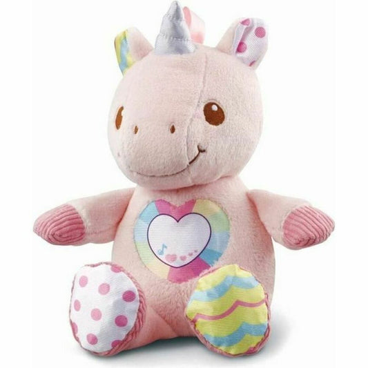 licorne en peluche rose