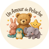 logo dans un cercle d'un amour de peluche