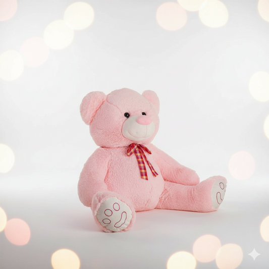 ours en peluche geante rose de 115cm