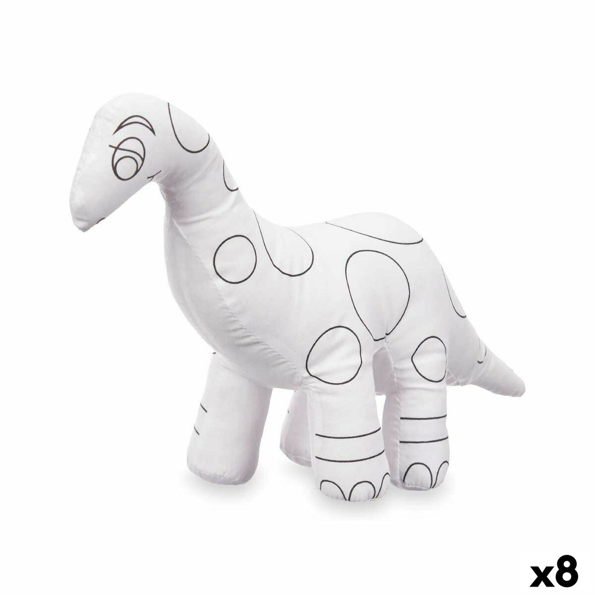 peluche à colorier en forme de dinosaure