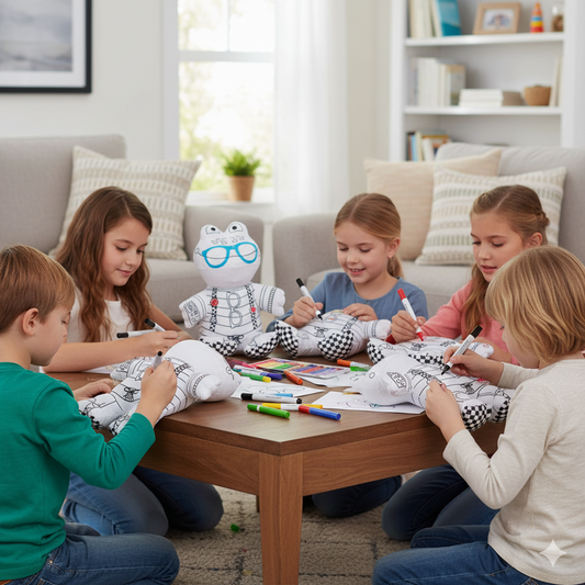 endant qui colorient peluche a colorier en forme de grenouille