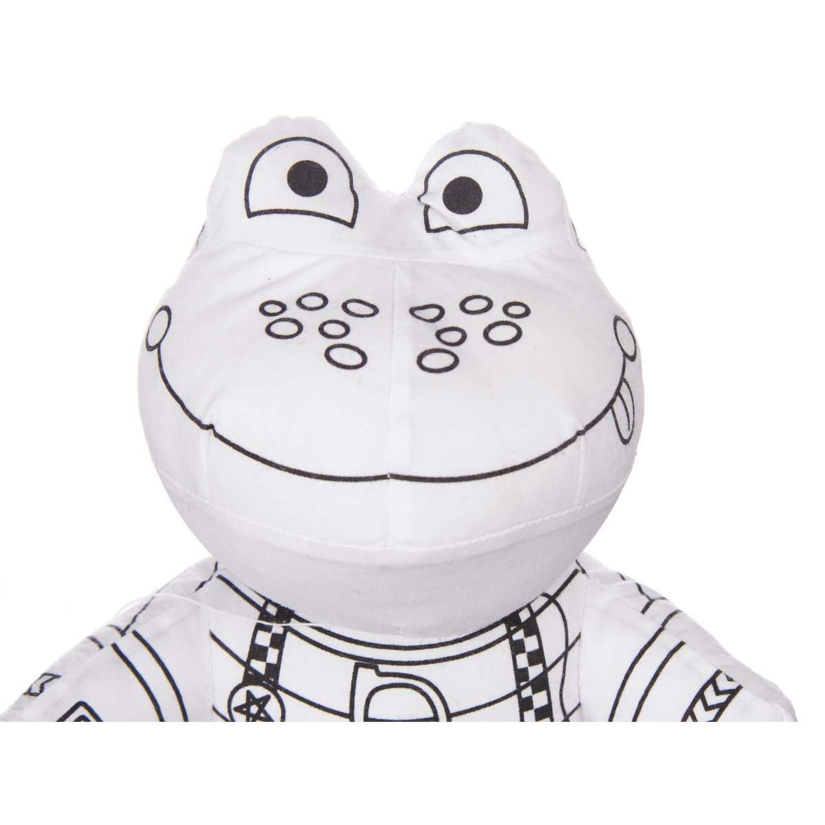 tête de la peluche à colorier en forme de grenouille