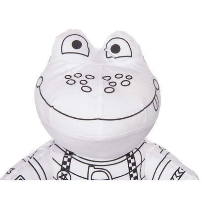 tête de la peluche à colorier en forme de grenouille