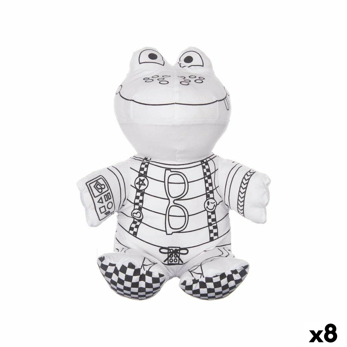 peluche à colorier en forme de grenouille