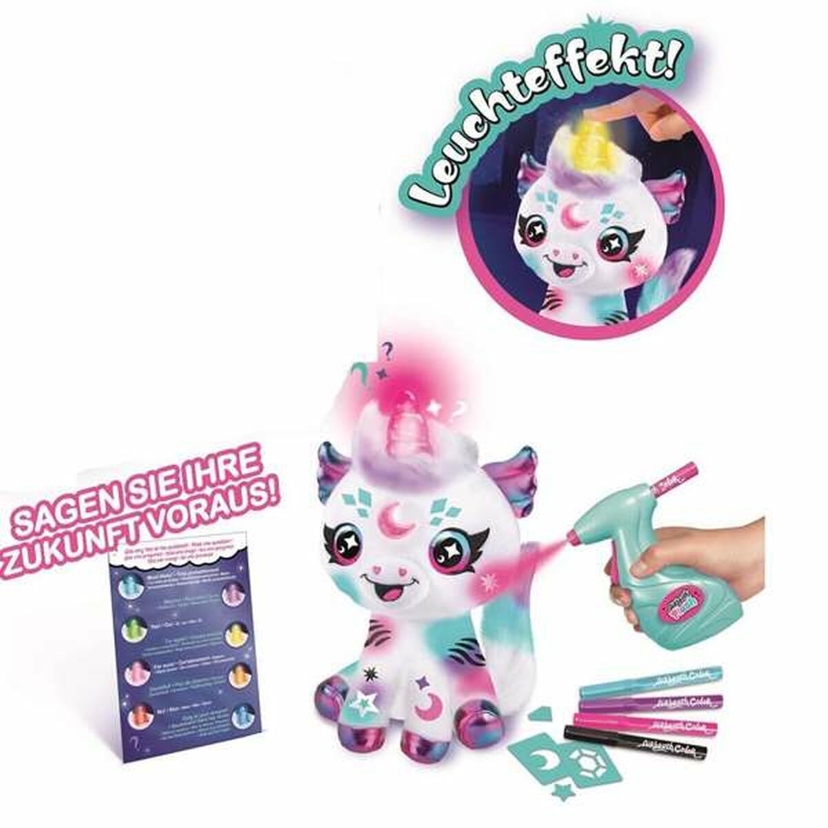 peluche à colorier en forme de licorne