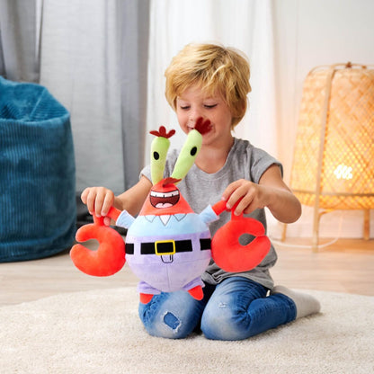 peluche bob l'éponge à l'effigie de m. krabs