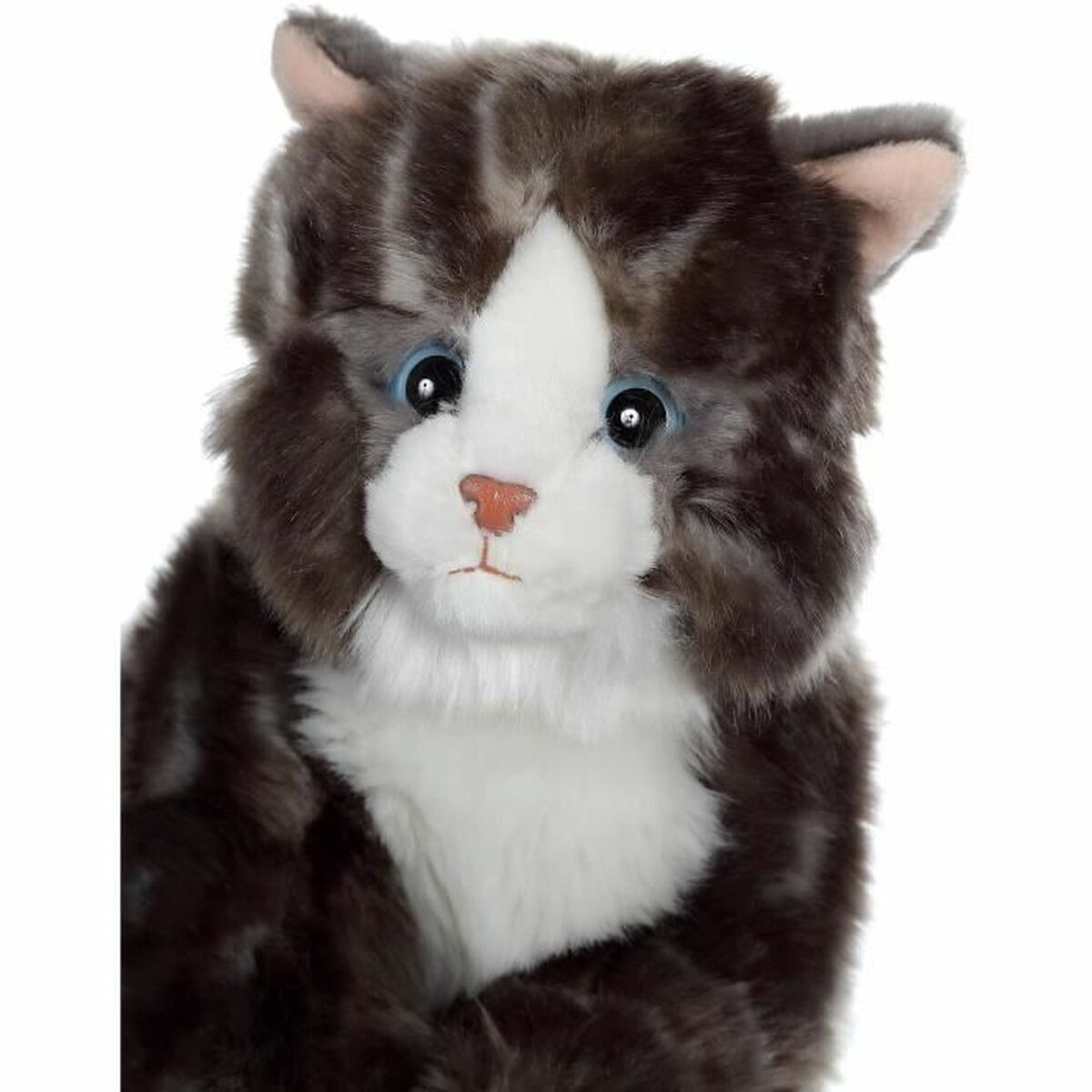tête de la peluche chat mimiz gris