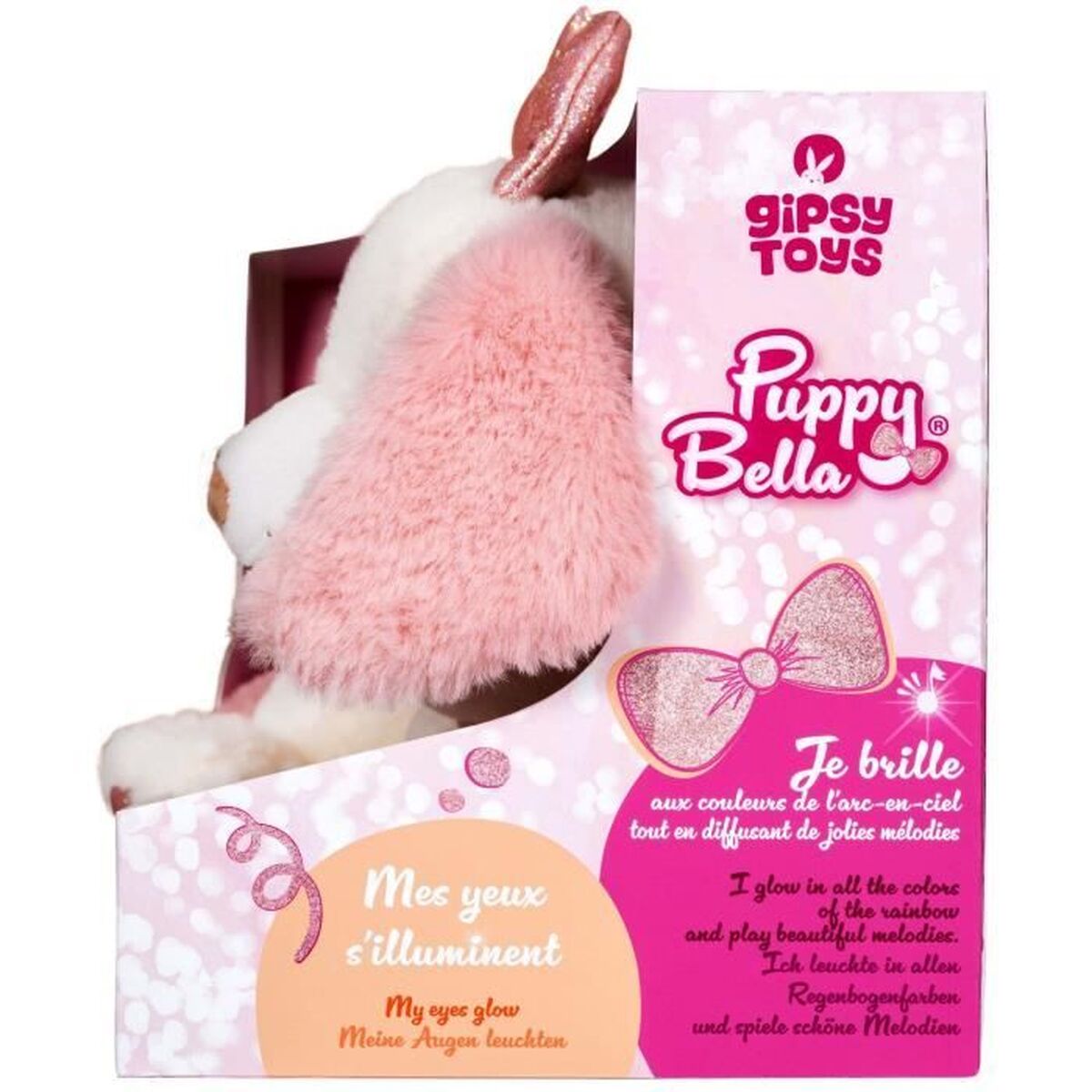 boite d'emballage de la peluche chien puppy bella