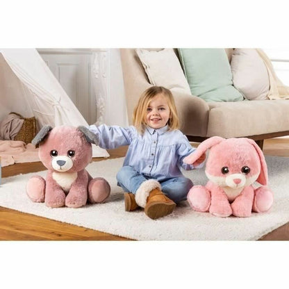 duo de peluche chien rose
