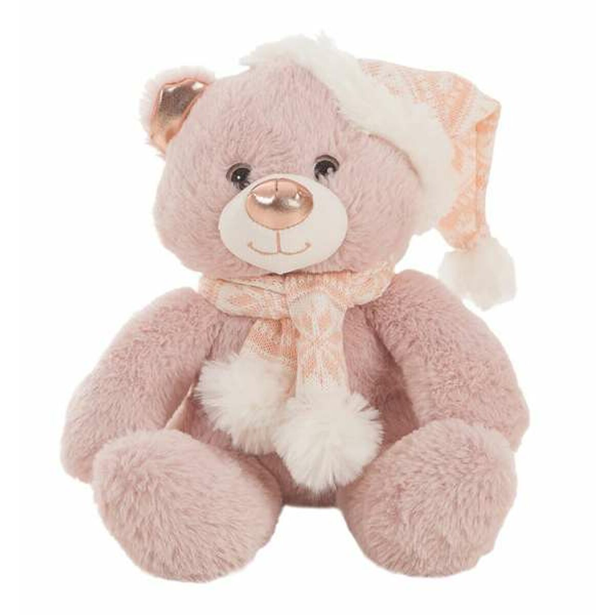 peluche en ours rose de 28cm