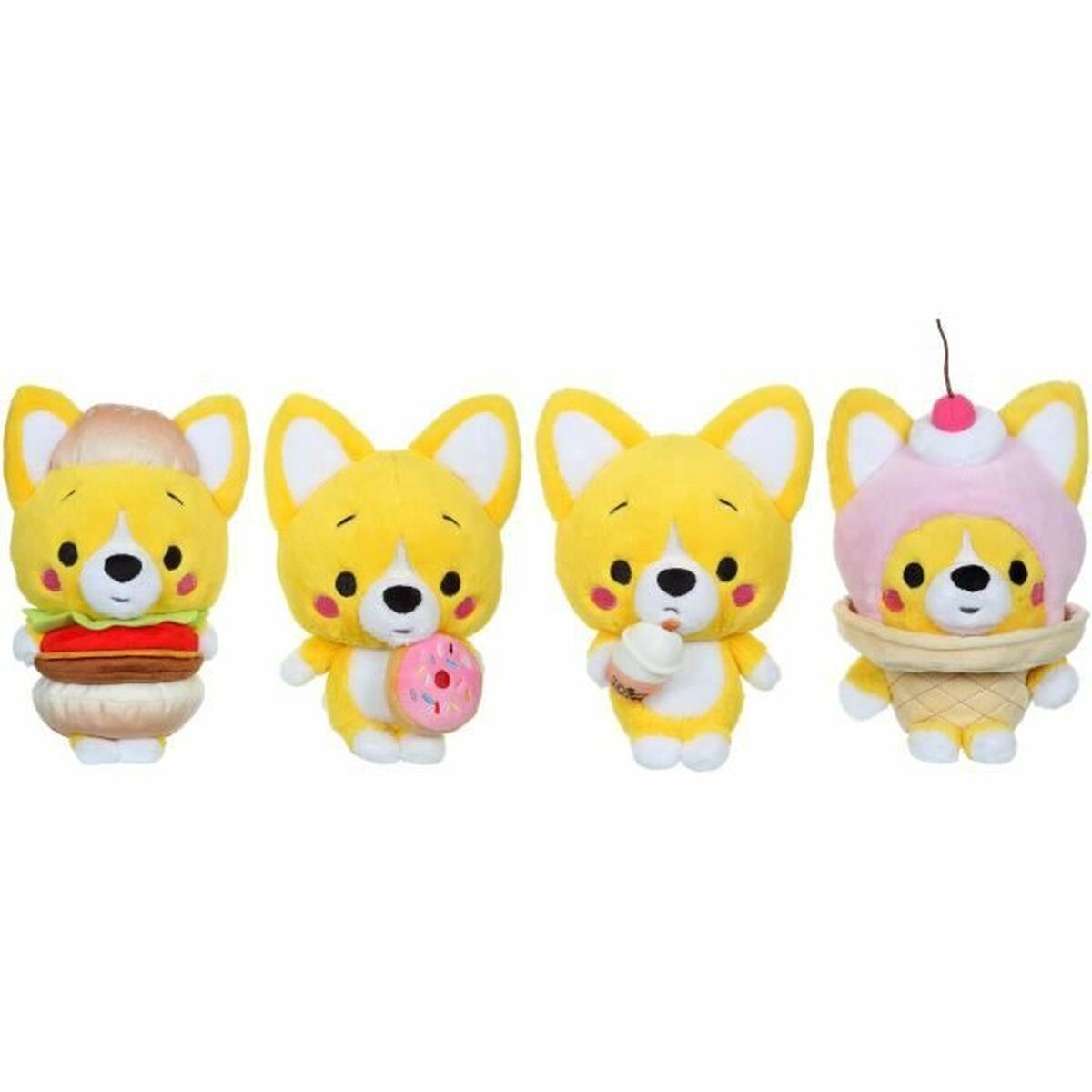 4 modèles des peluches kawaii corgi cuties