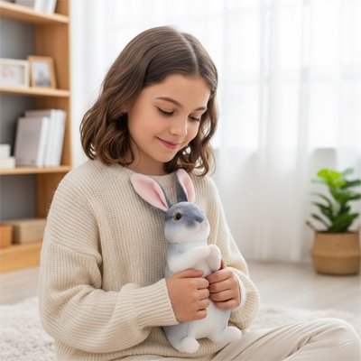 Peluche lapin adorable