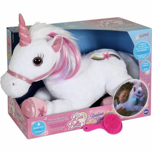 peluche licorne blanche et rose